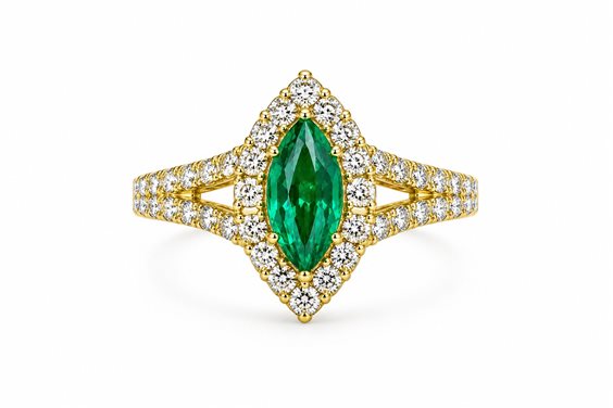 Ringe Crivelli Dame in Gelbgold Smeraldo 0.29 Ct 035-VR28988 - 035-VR28988